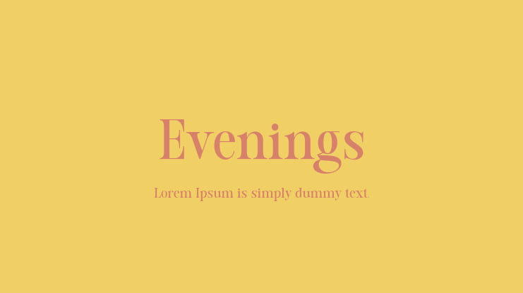 Evenings Font