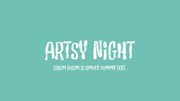 Artsy Night Font