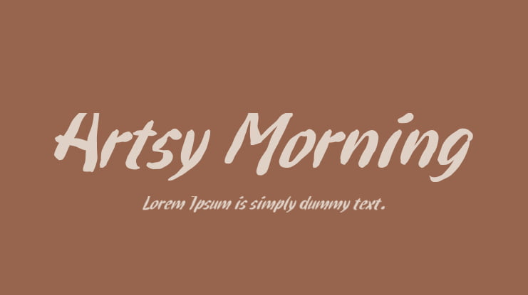 Artsy Morning Font