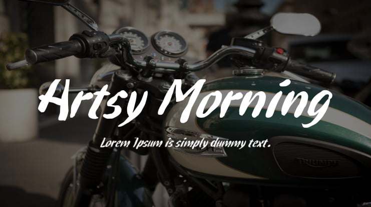 Artsy Morning Font