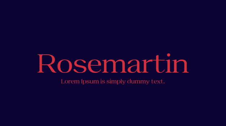 Rosemartin Font