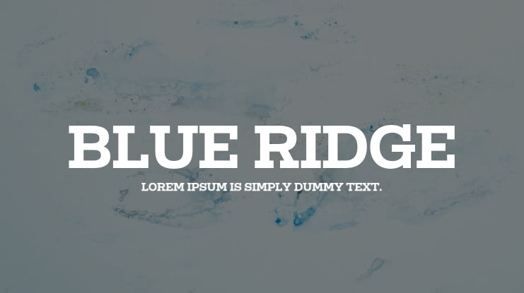 BLUE RIDGE Font