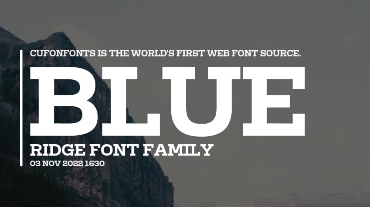 BLUE RIDGE Font