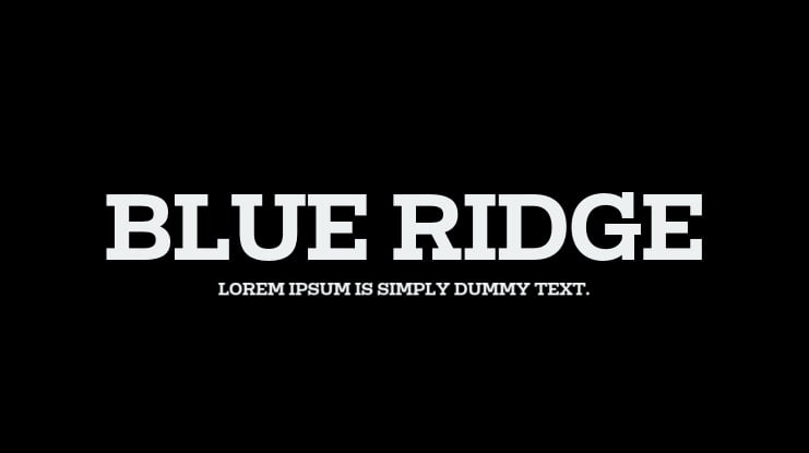 BLUE RIDGE Font