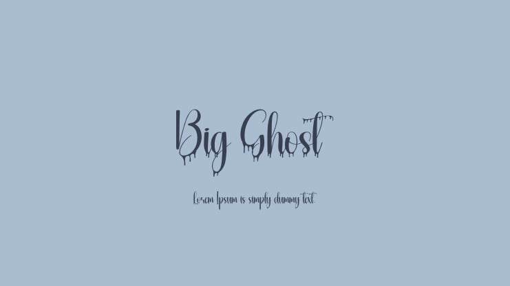 Big Ghost Font