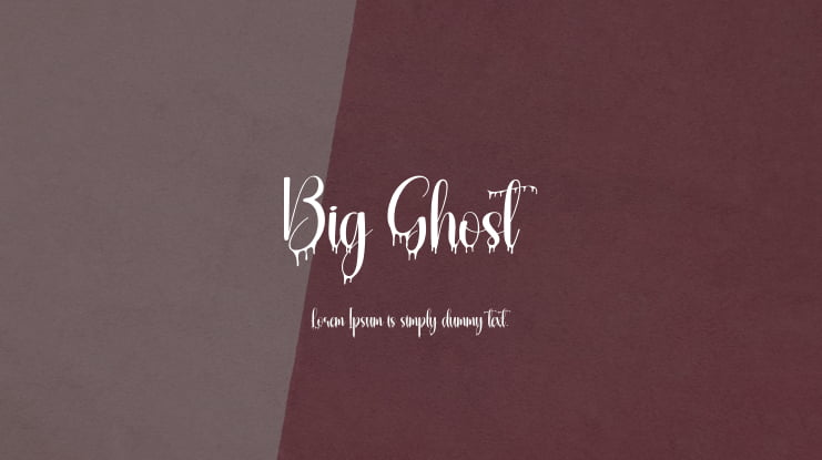 Big Ghost Font