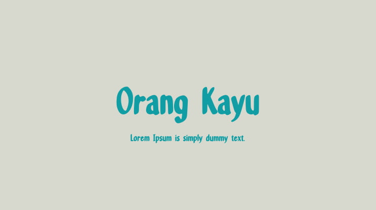 Orang Kayu Font