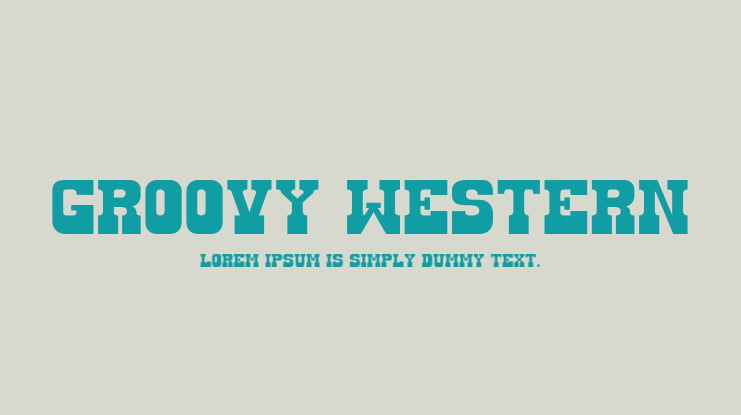 Groovy Western Font