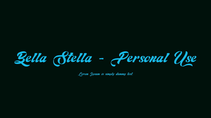 Bella Stella - Personal Use Font