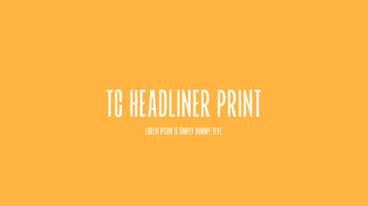 TC Headliner Print Font Family