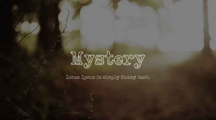 Mystery Font