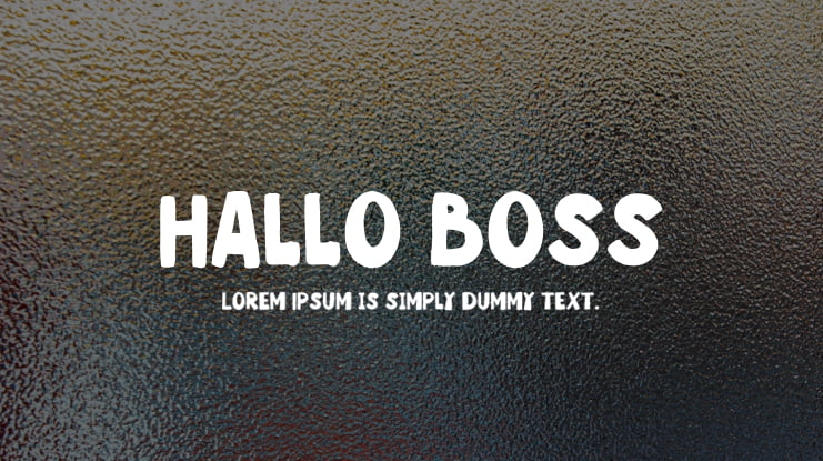 Hallo Boss Font