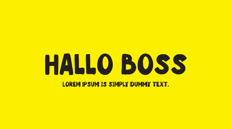 Hallo Boss Font