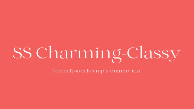 SS Charming-Classy Font