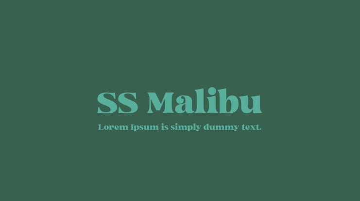 SS Malibu Font