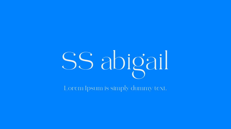 SS abigail Font