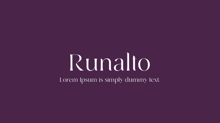 Runalto Font