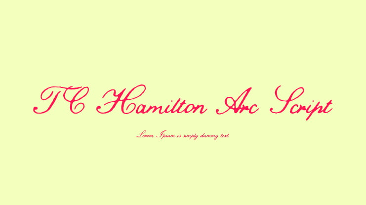 TC Hamilton Arc Script Font