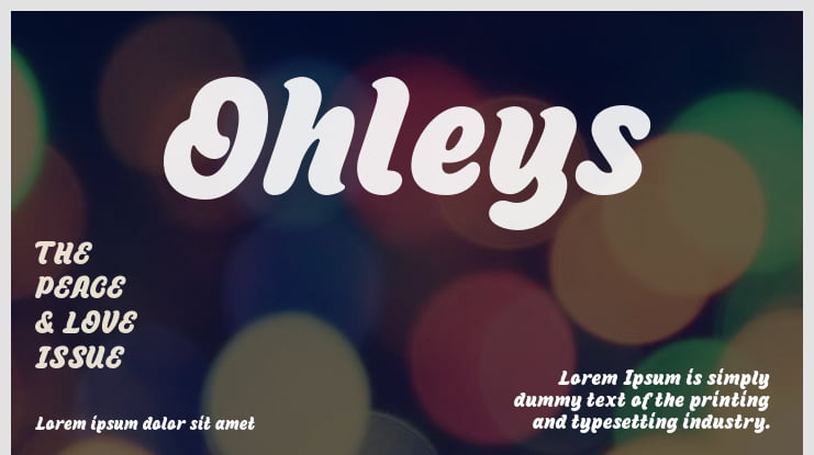 Ohleys Font