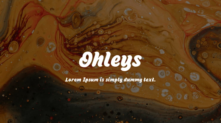 Ohleys Font