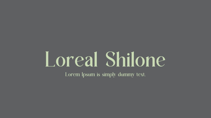 Loreal Shilone Font