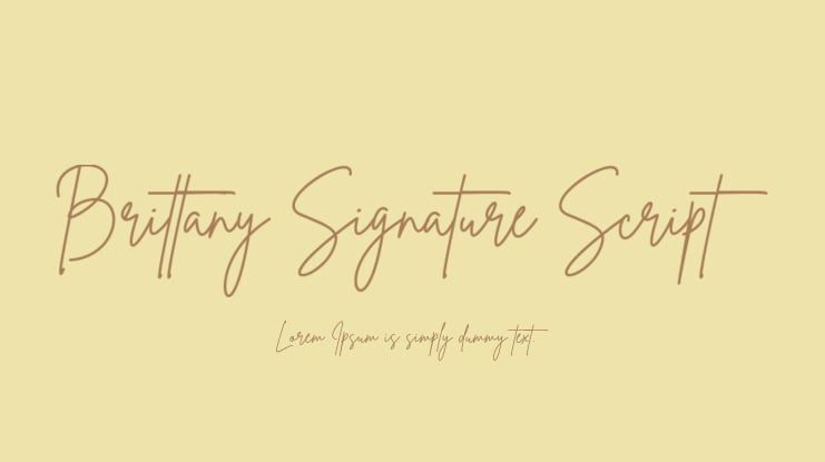 Brittany Signature Script Font