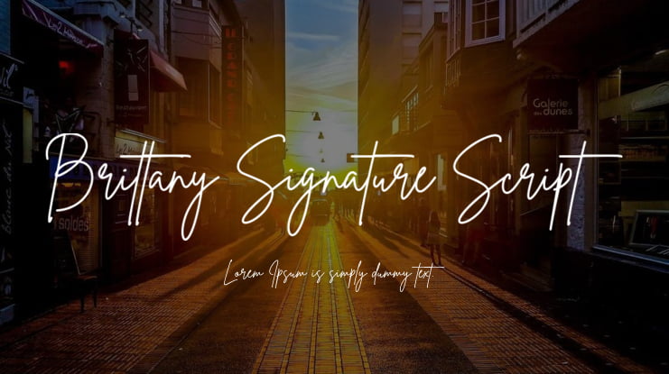 Brittany Signature Script Font