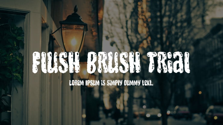 Flush Brush Trial Font