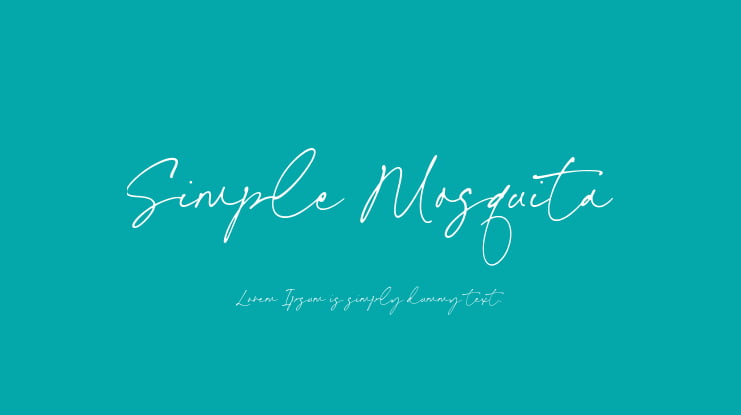 Simple Mosquita Font