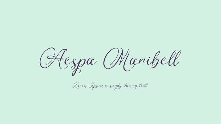 Aespa Maribell Font