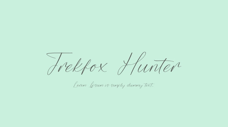 Trekfox Hunter Font Family