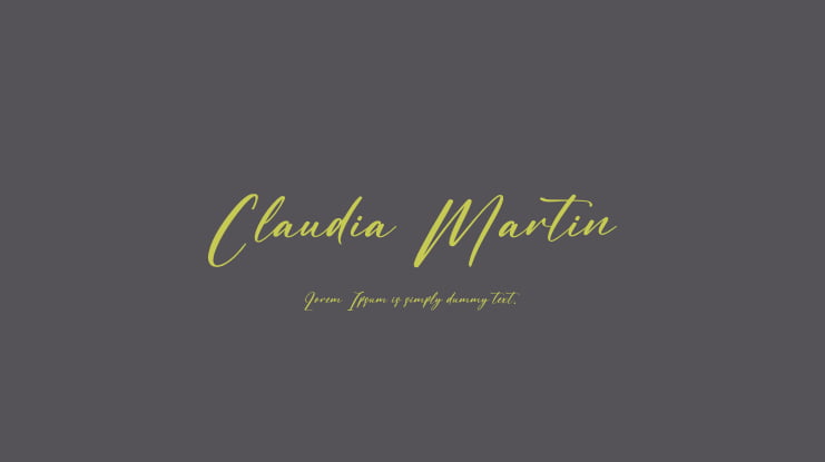 Claudia Martin Font Family