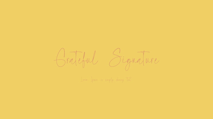 Grateful Signature Font