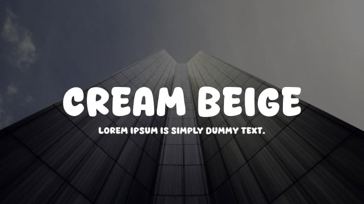 Cream Beige Font