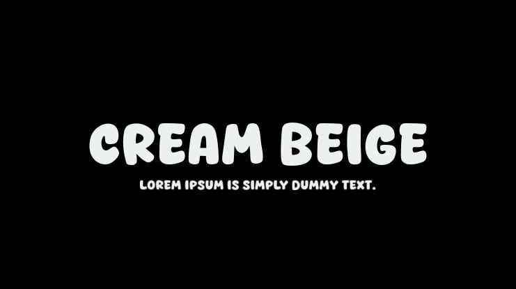 Cream Beige Font