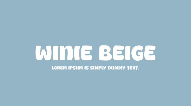 Winie Beige Font