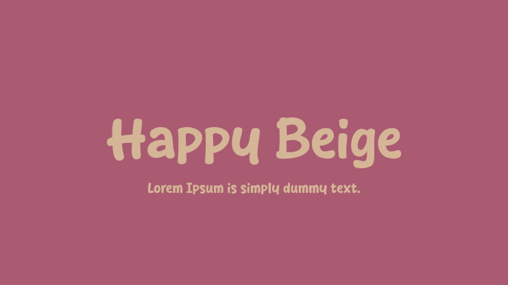 Happy Beige Font