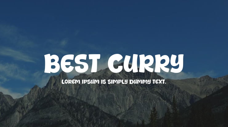 Best Curry Font