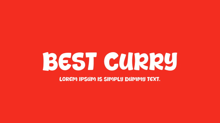 Best Curry Font