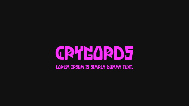 Crygords Font