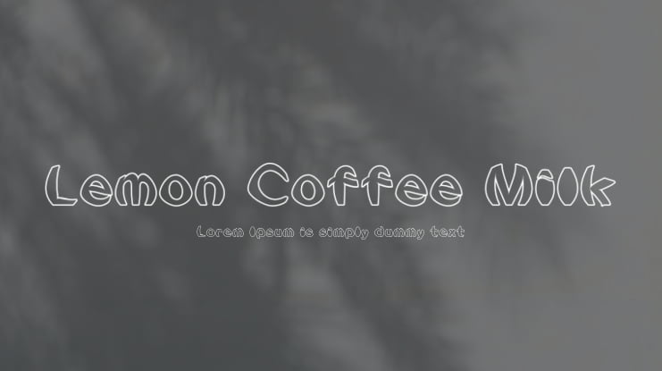 Lemon Coffee Milk Font