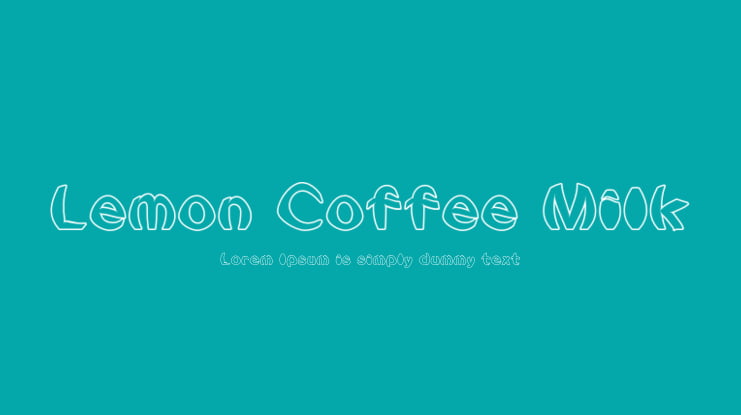 Lemon Coffee Milk Font