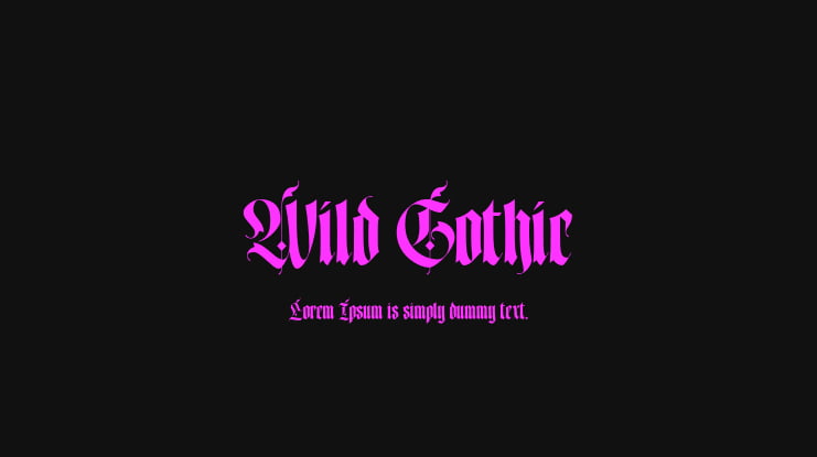 Wild Gothic Font