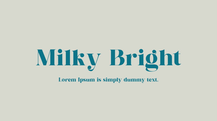 Milky Bright Font