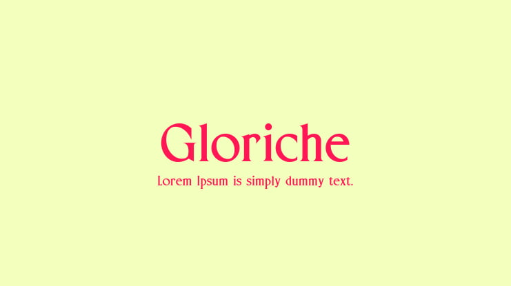 Gloriche Font