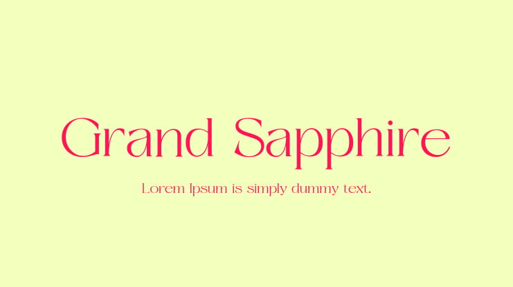 Grand Sapphire Font Family