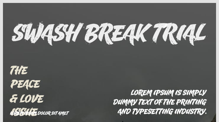 Swash Break Trial Font