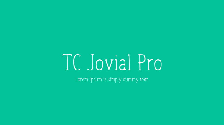 TC Jovial Pro Font