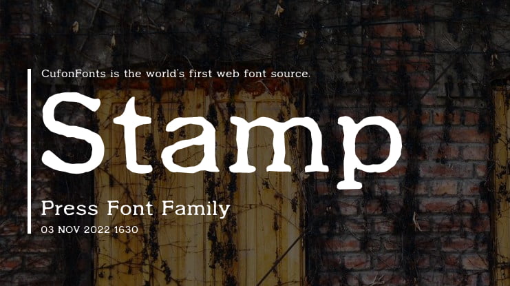 Stamp Press Font