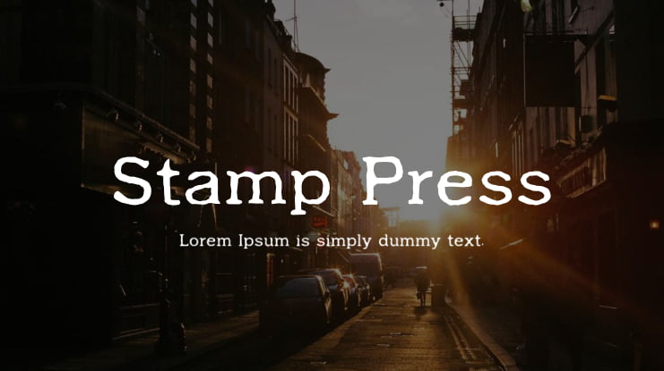 Stamp Press Font